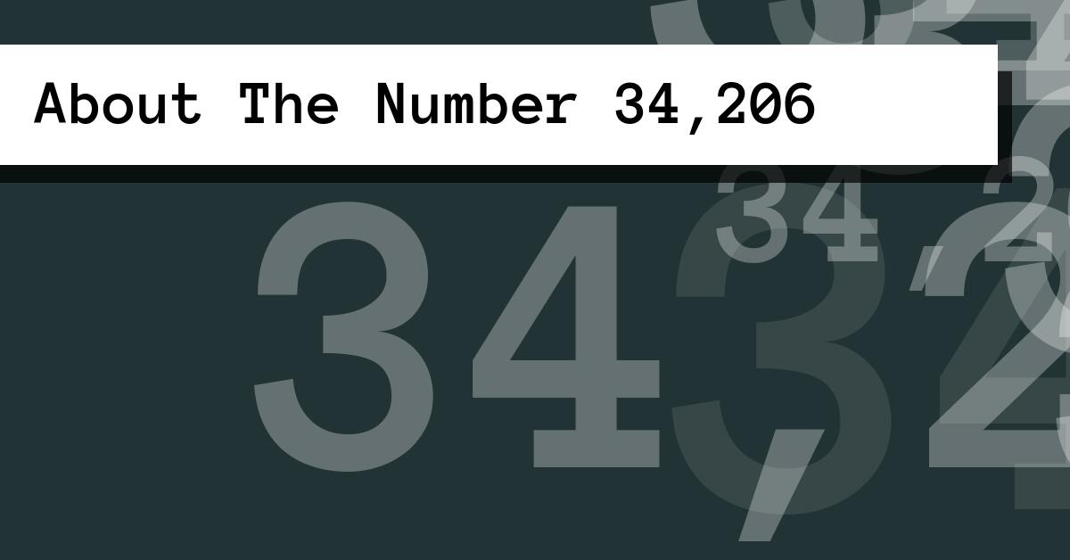 About The Number 34,206
