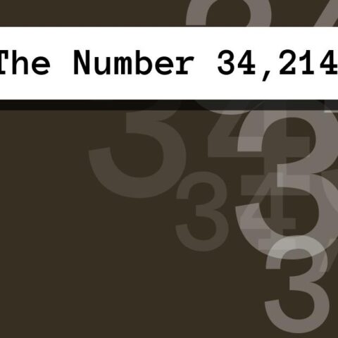 About The Number 34,214