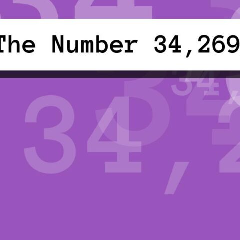 About The Number 34,269