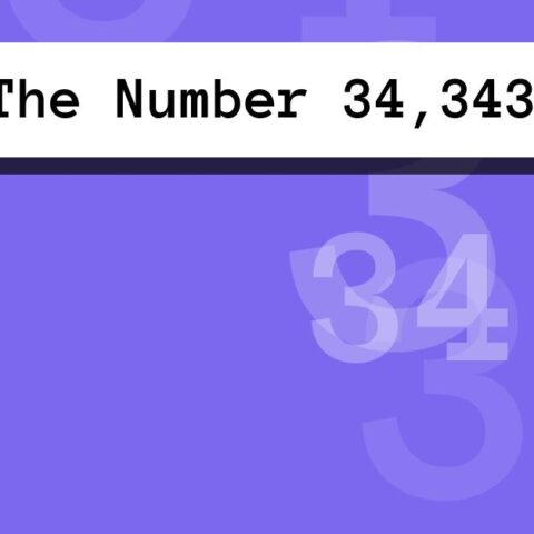 About The Number 34,343