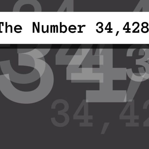 About The Number 34,428