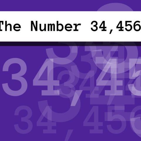About The Number 34,456