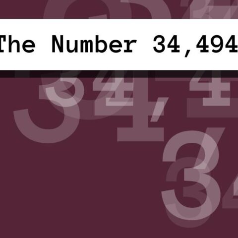 About The Number 34,494