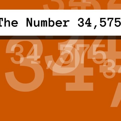 About The Number 34,575