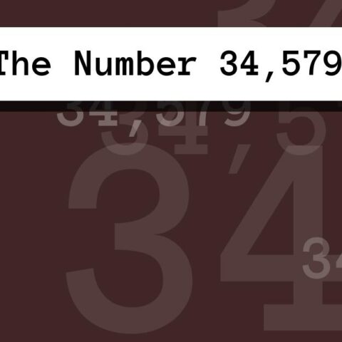 About The Number 34,579