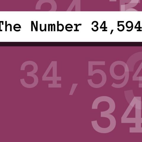 About The Number 34,594
