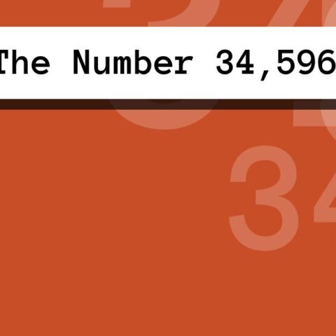 About The Number 34,596