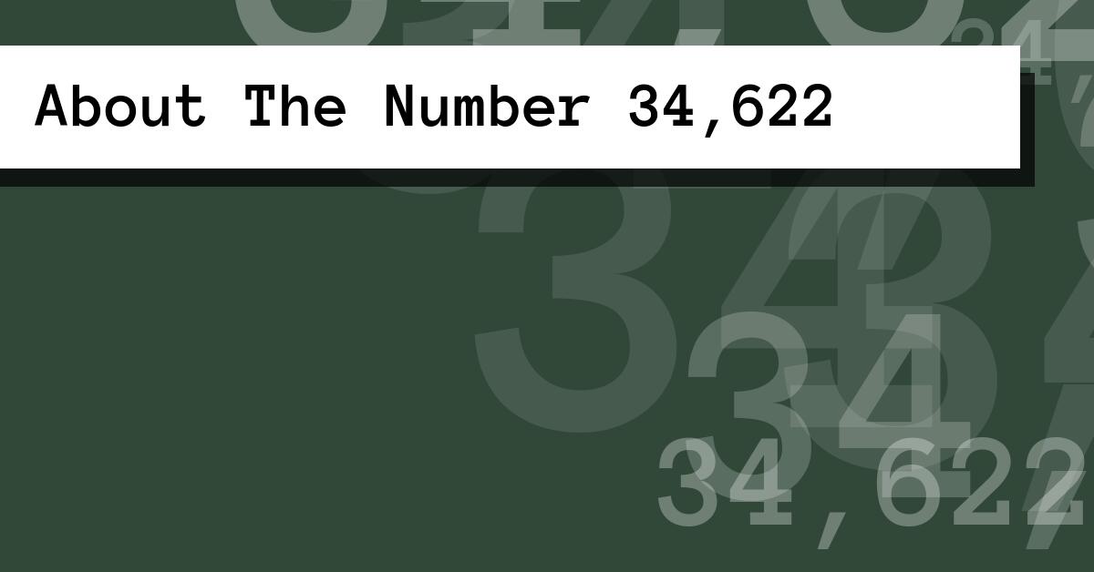 About The Number 34,622