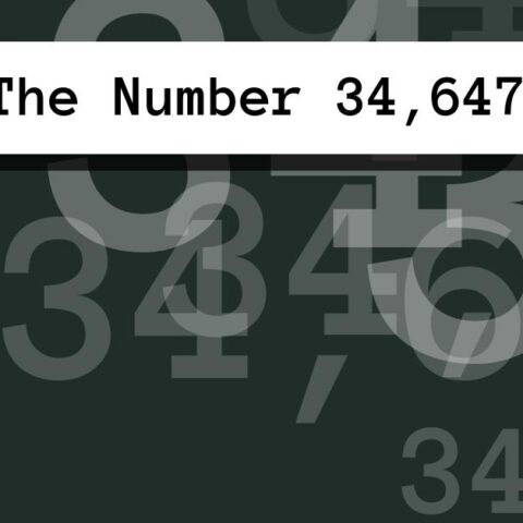 About The Number 34,647