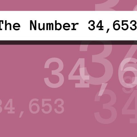 About The Number 34,653