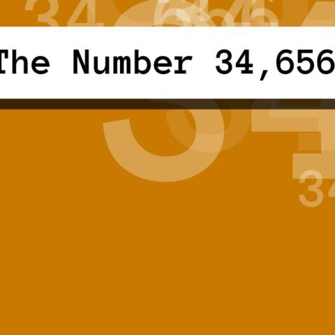 About The Number 34,656