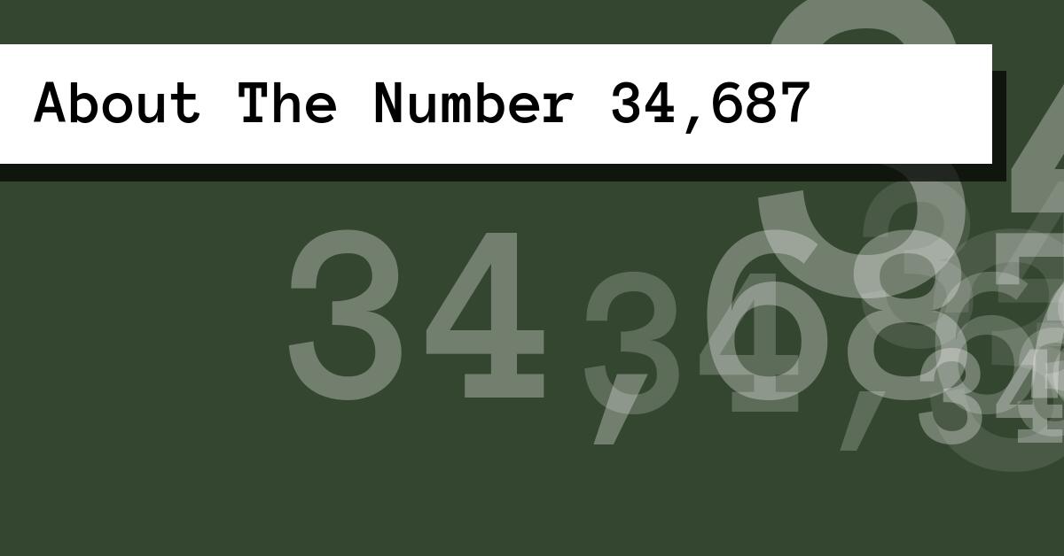 About The Number 34,687