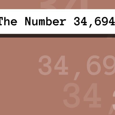 About The Number 34,694