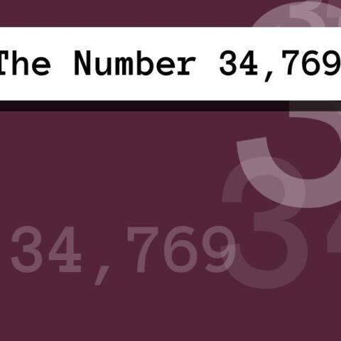 About The Number 34,769