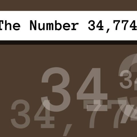 About The Number 34,774