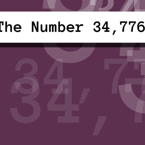 About The Number 34,776
