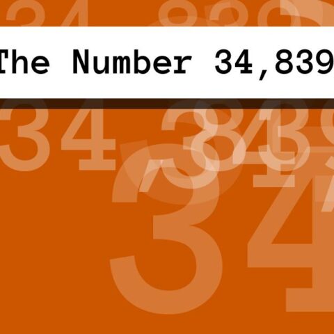 About The Number 34,839