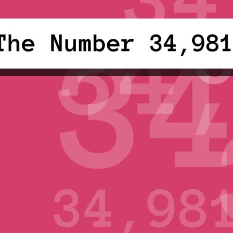 About The Number 34,981