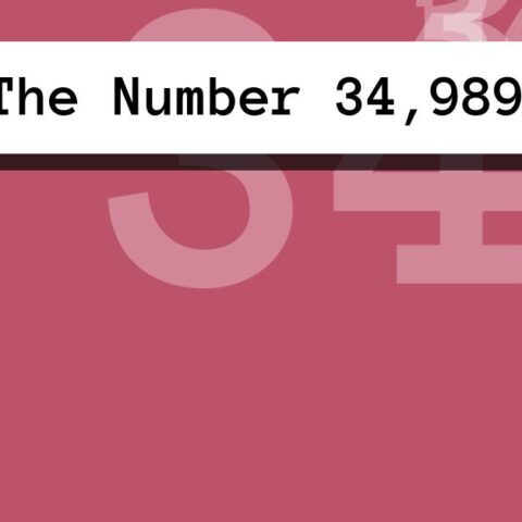 About The Number 34,989