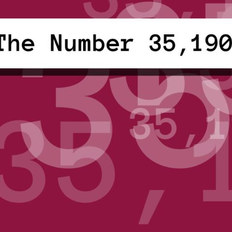 About The Number 35,190