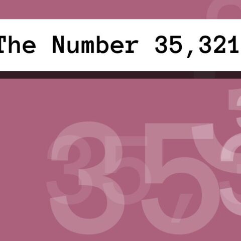 About The Number 35,321