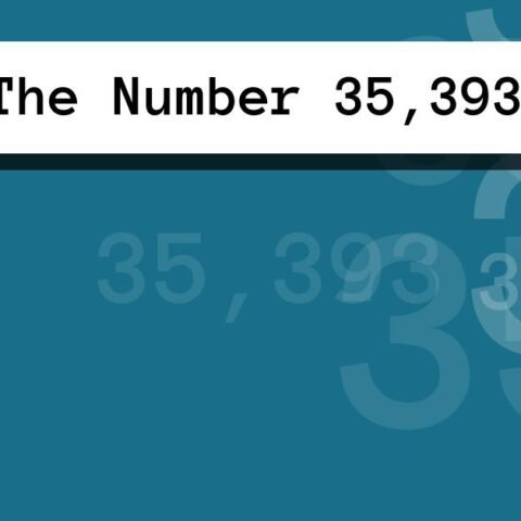 About The Number 35,393
