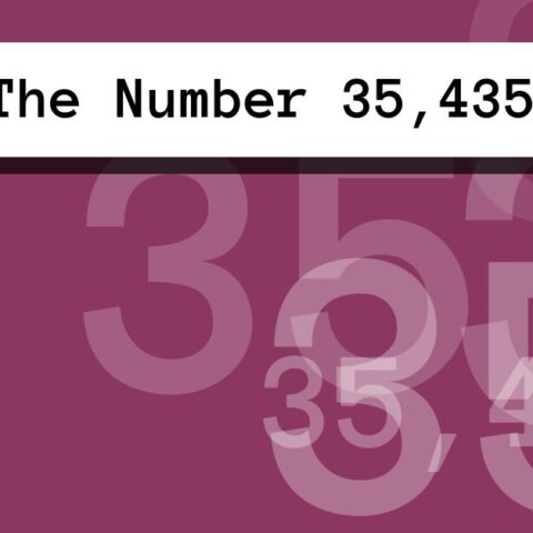 About The Number 35,435