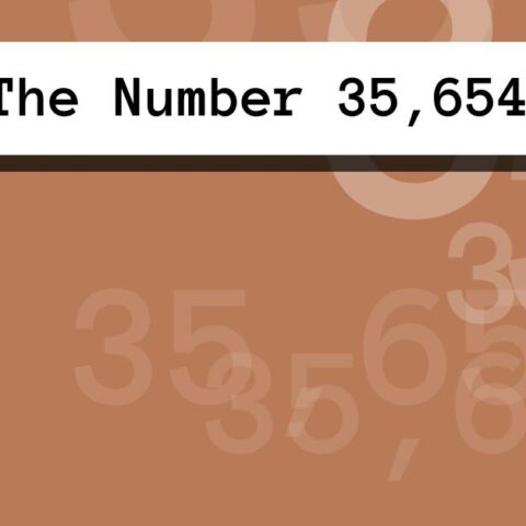 About The Number 35,654