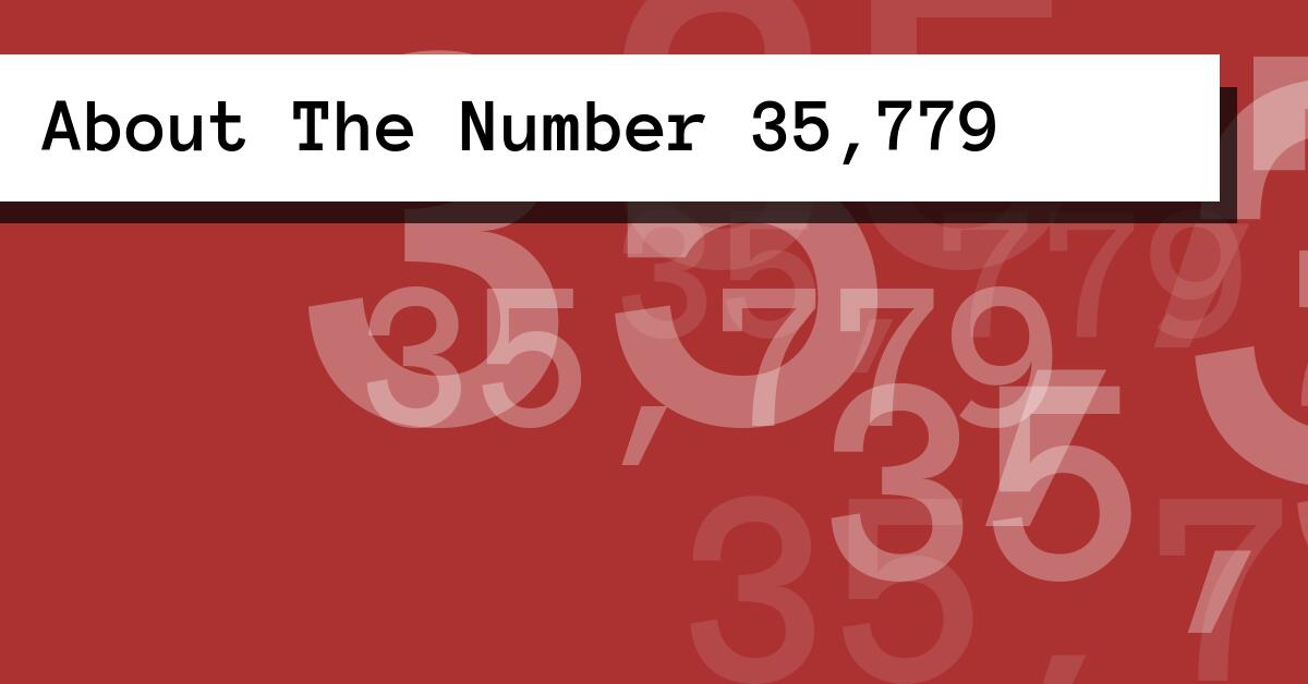 About The Number 35,779