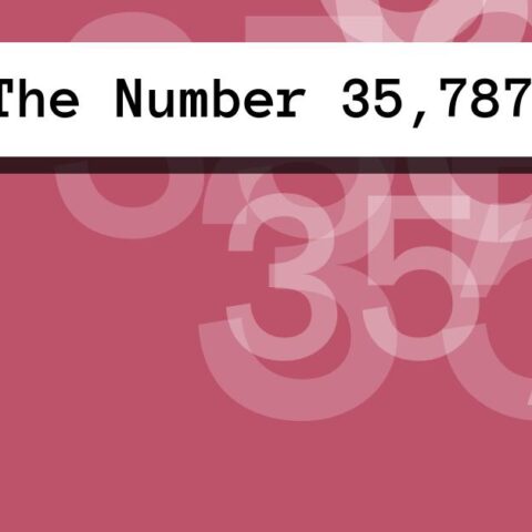 About The Number 35,787