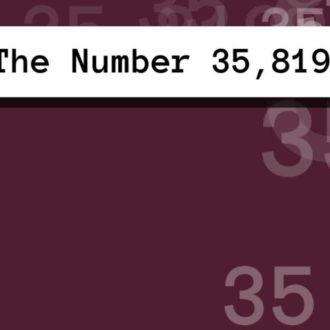About The Number 35,819