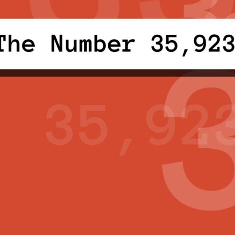 About The Number 35,923