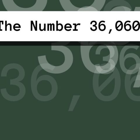 About The Number 36,060