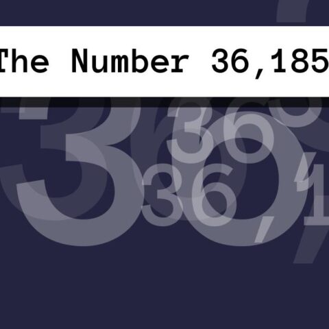 About The Number 36,185