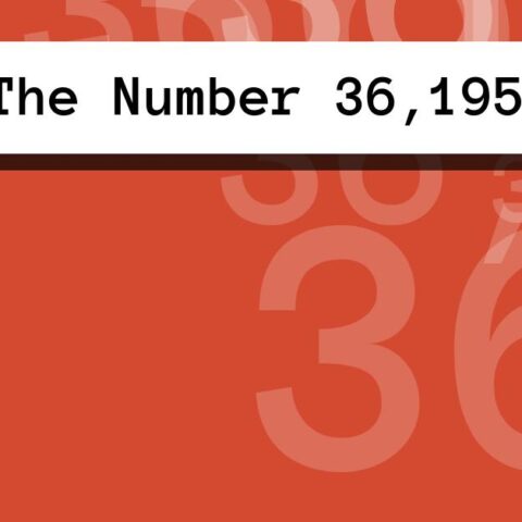 About The Number 36,195
