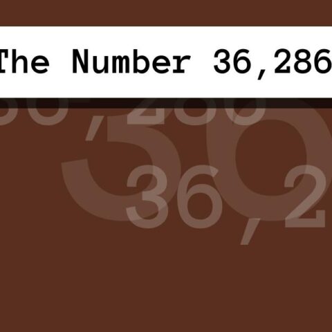 About The Number 36,286