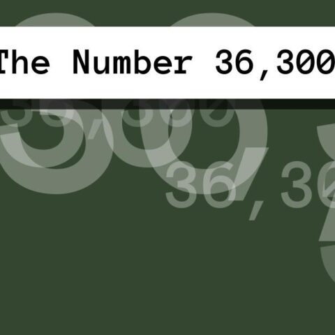 About The Number 36,300