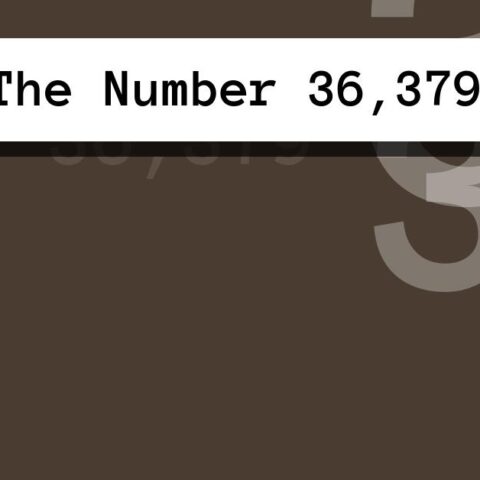 About The Number 36,379