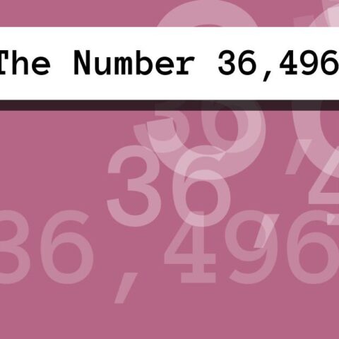 About The Number 36,496