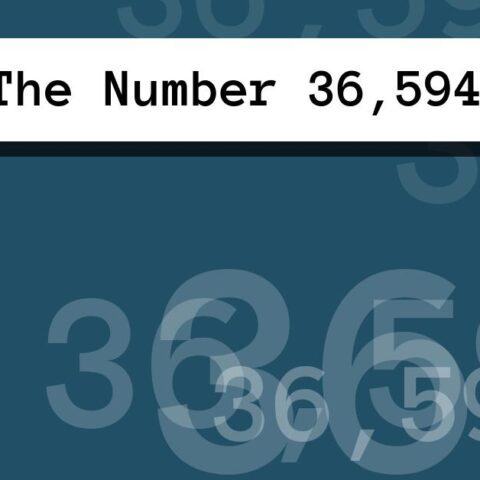 About The Number 36,594