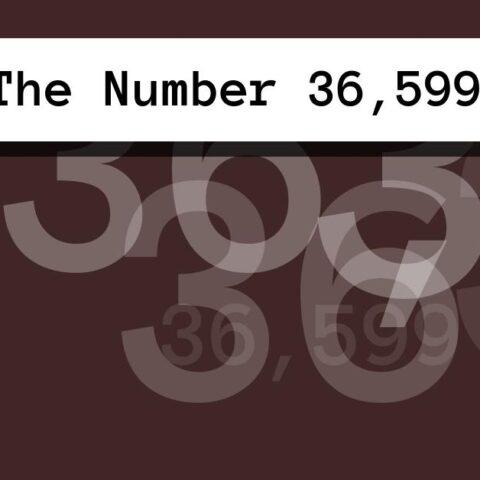 About The Number 36,599