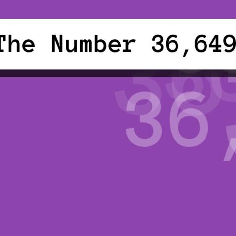About The Number 36,649
