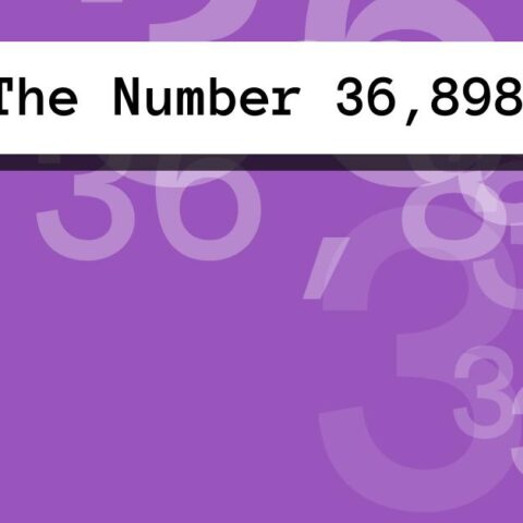 About The Number 36,898