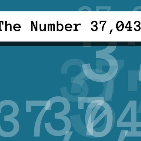 About The Number 37,043