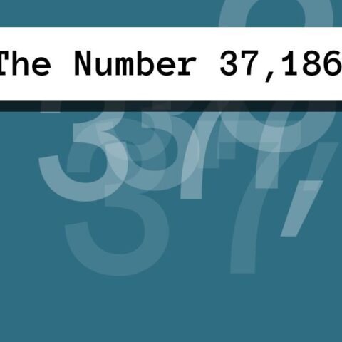 About The Number 37,186