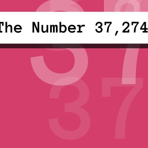 About The Number 37,274