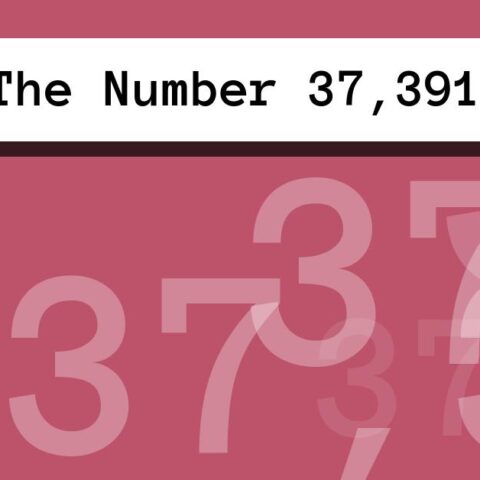 About The Number 37,391