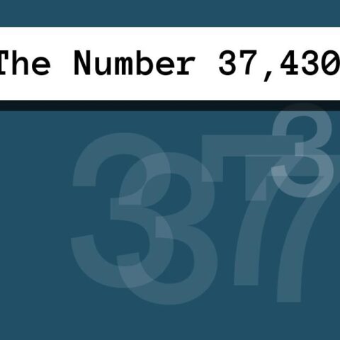 About The Number 37,430