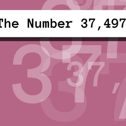 About The Number 37,497