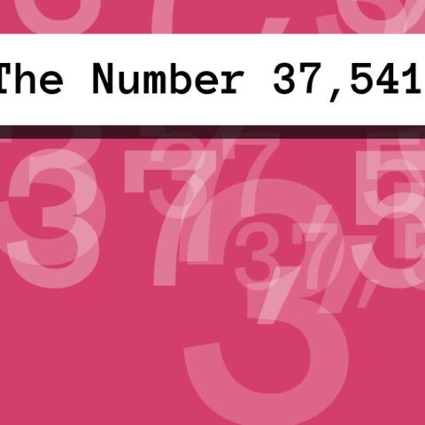 About The Number 37,541
